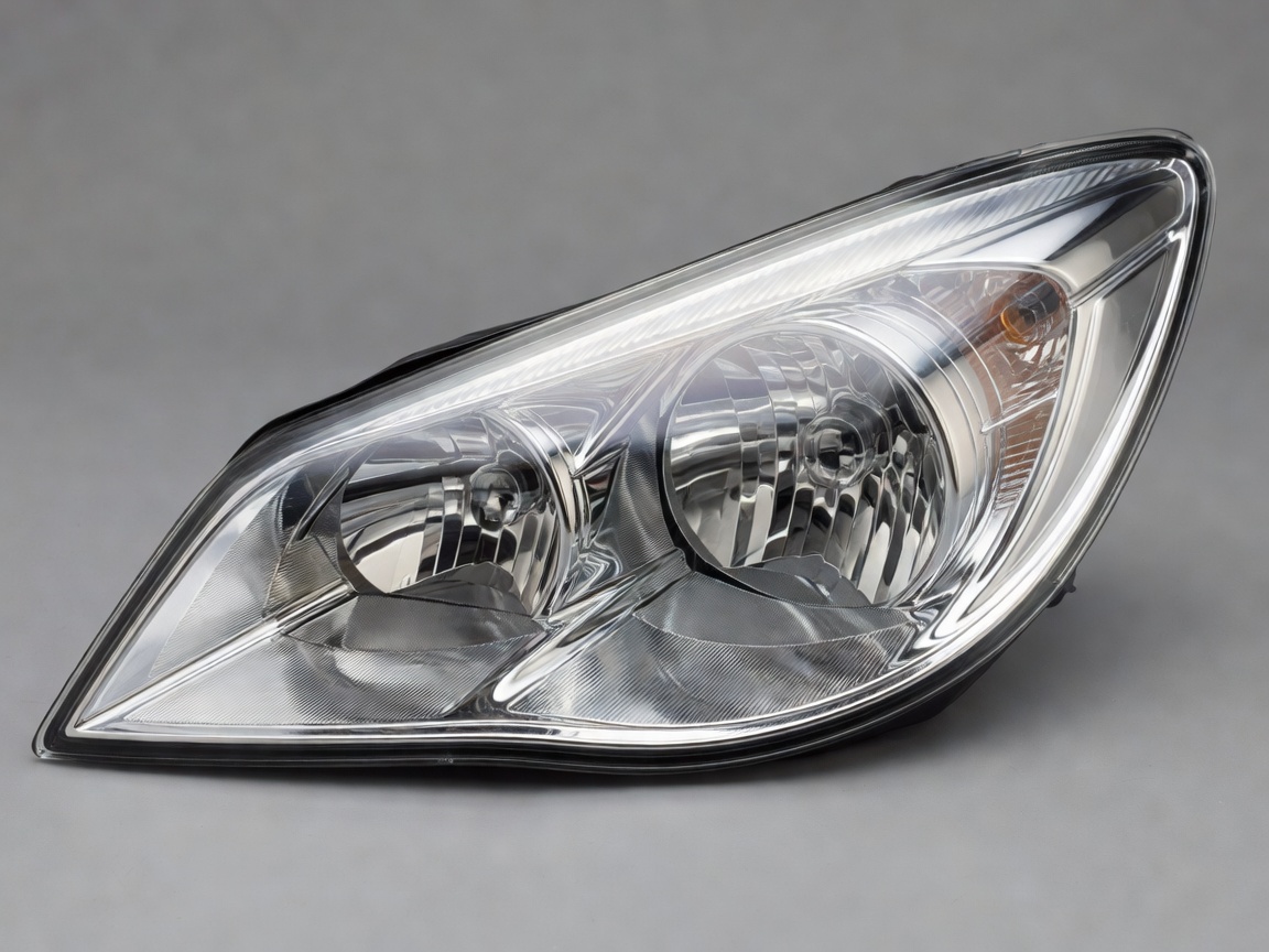Professionally restored crystal clear vehicle headlight after treatment